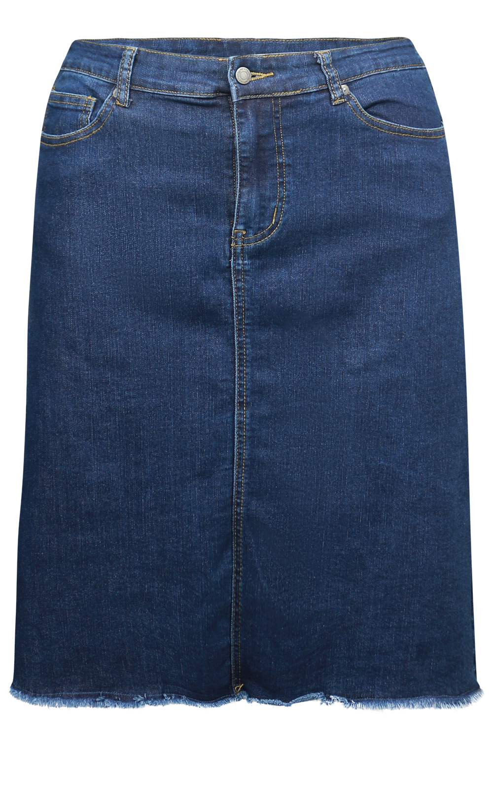 Frayed Denim Skirt product photo.