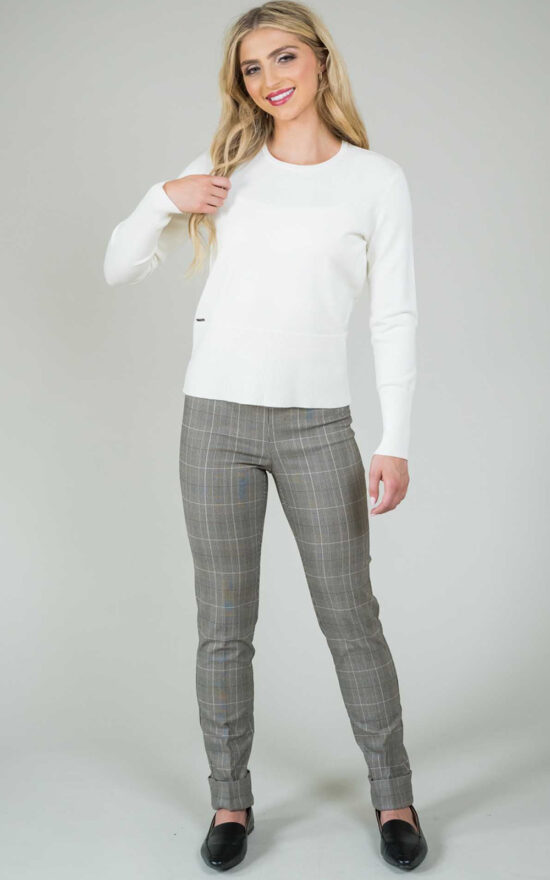 Feline Plaid Ankle Pants product photo.