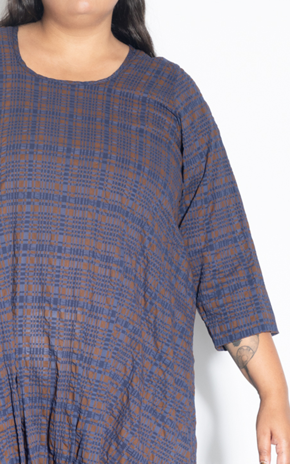 Long Tuck Hem Dress product photo.