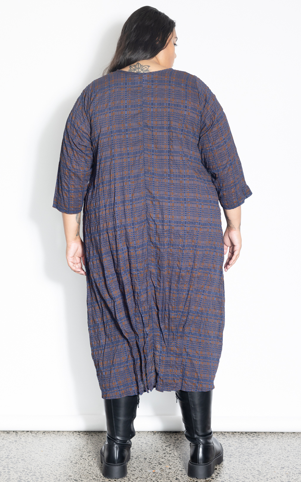 Long Tuck Hem Dress product photo.