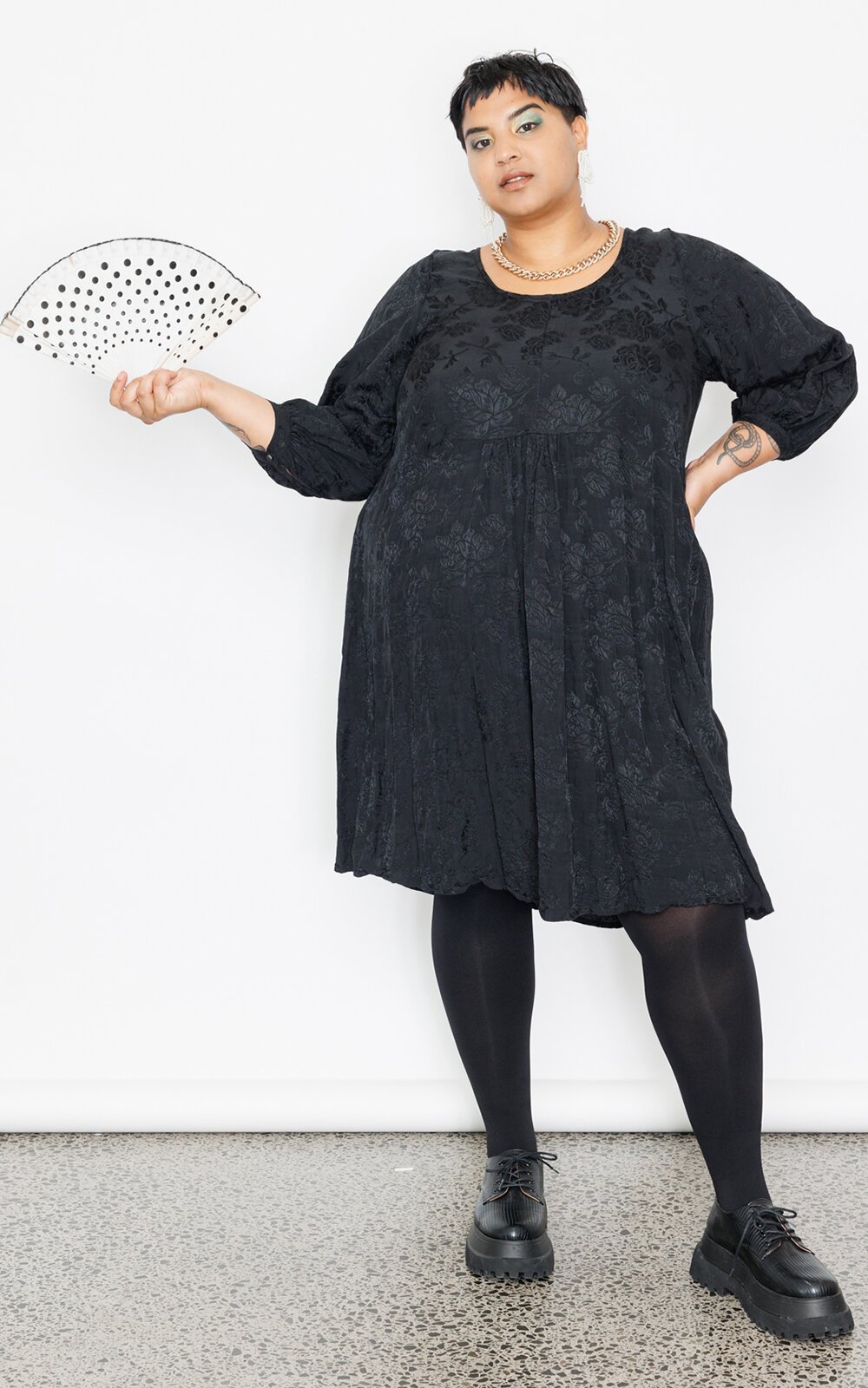 Liv Dress In Jacquard product photo.