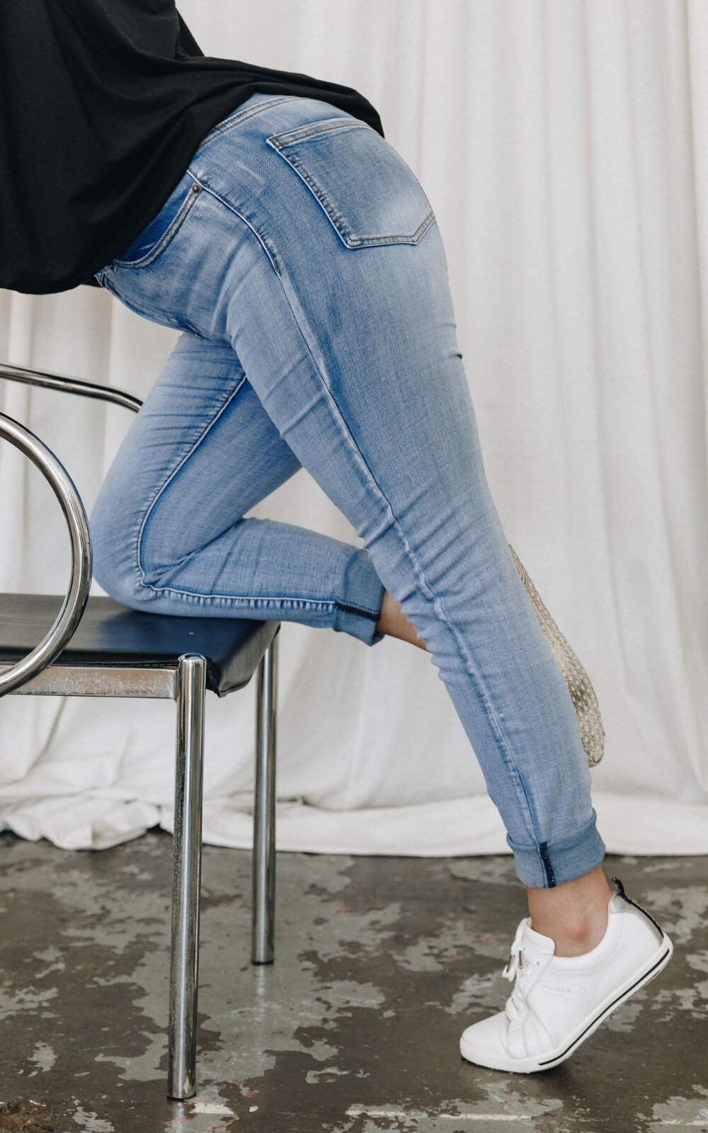 Frayed Slim Fit Jean product photo.