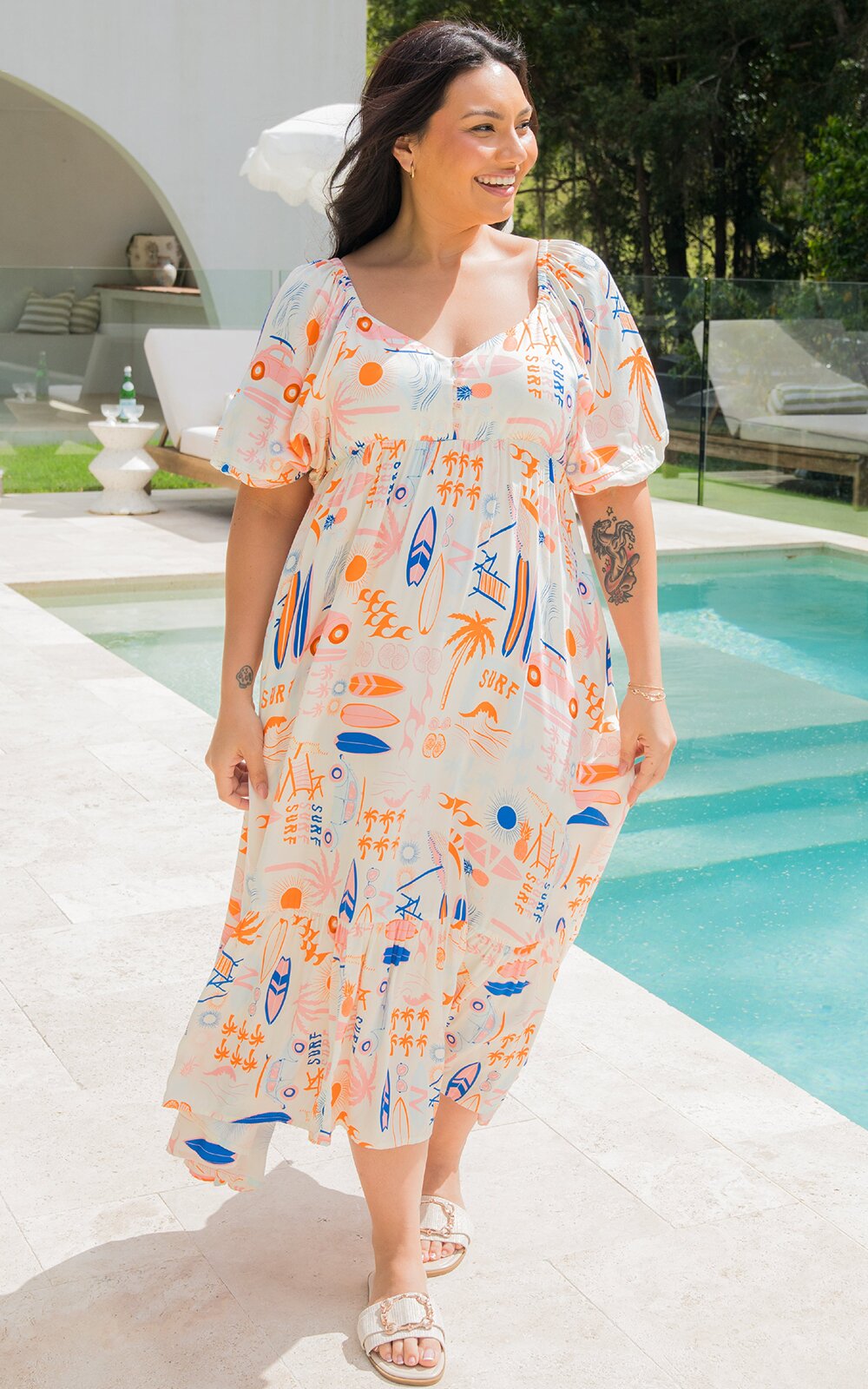 Austin Midi Dress product photo.