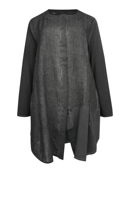 Dalaman Swing Shacket product photo.