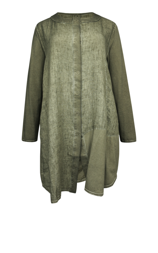 Dalaman Swing Shacket product photo.
