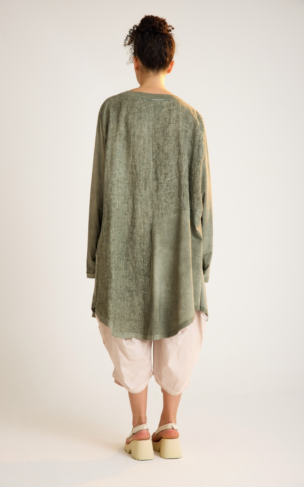 Dalaman Swing Shacket product photo.