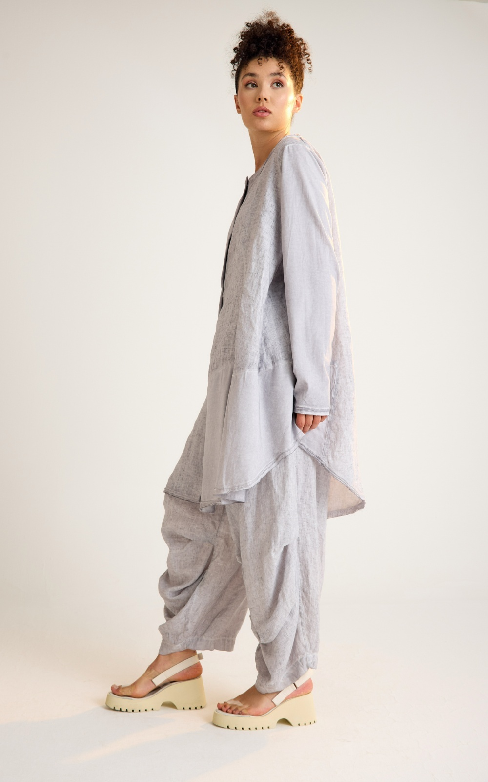 Dalaman Swing Shacket product photo.