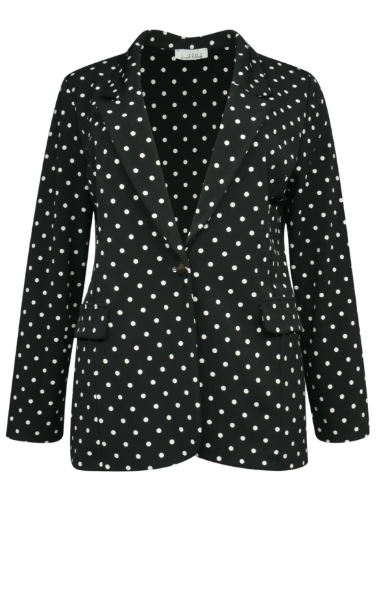 Silky Knit Dot Blazer product photo.