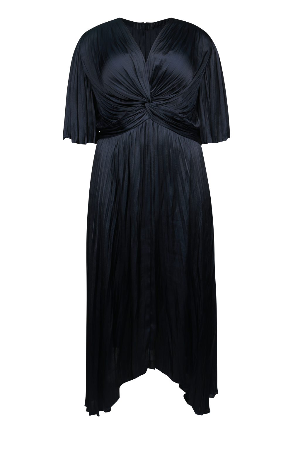 Satin Pleated Dress product photo.