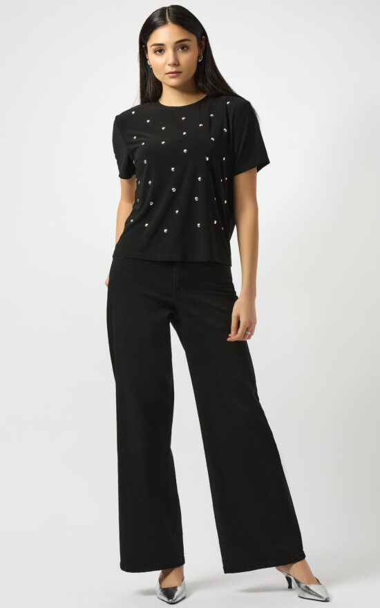 Goldie Wide Leg Jeans product photo.