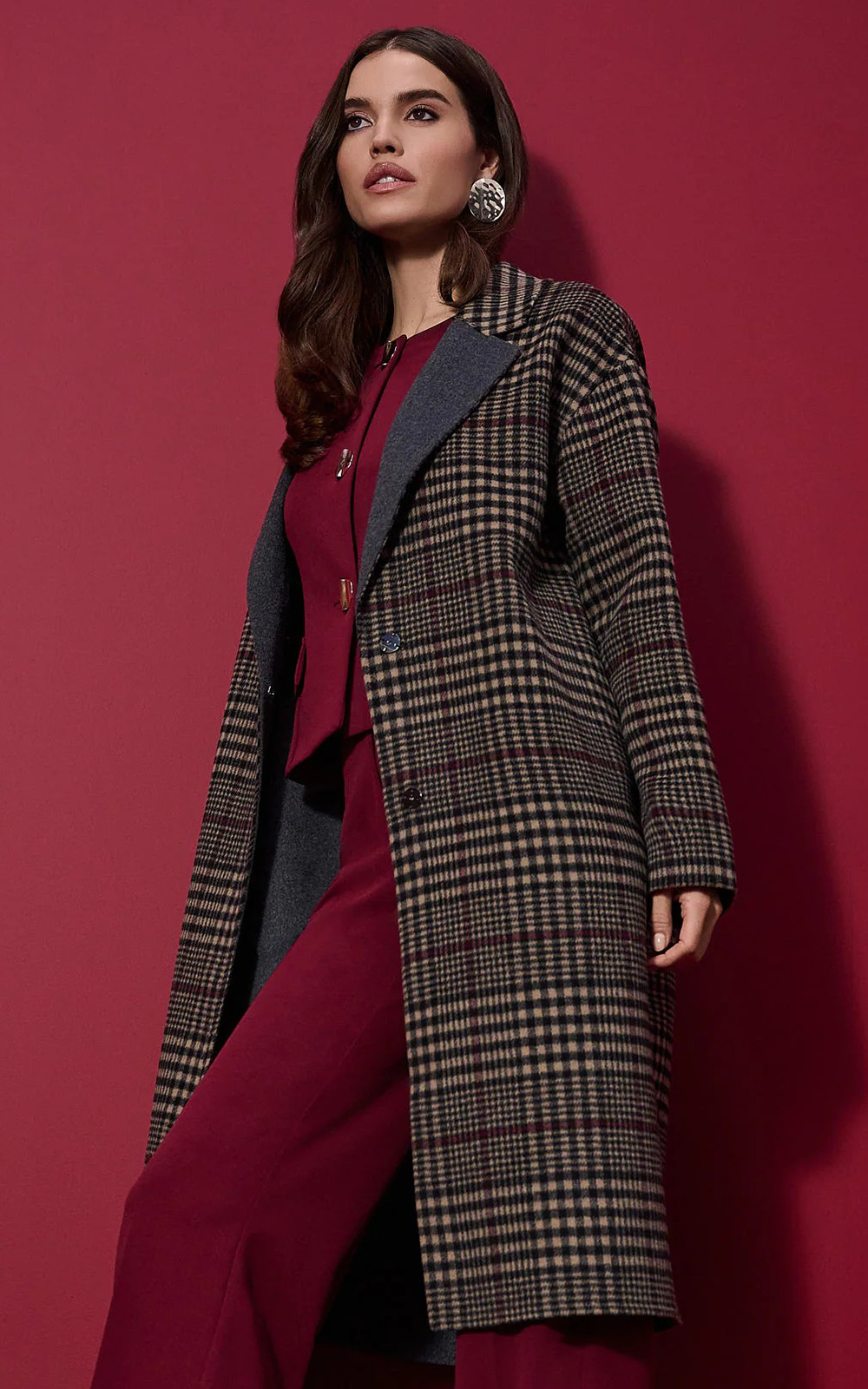Checked Coat  product photo.