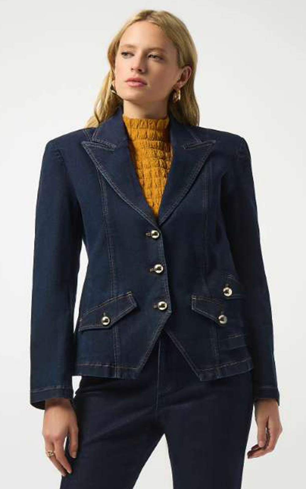 Denim Blazer product photo.