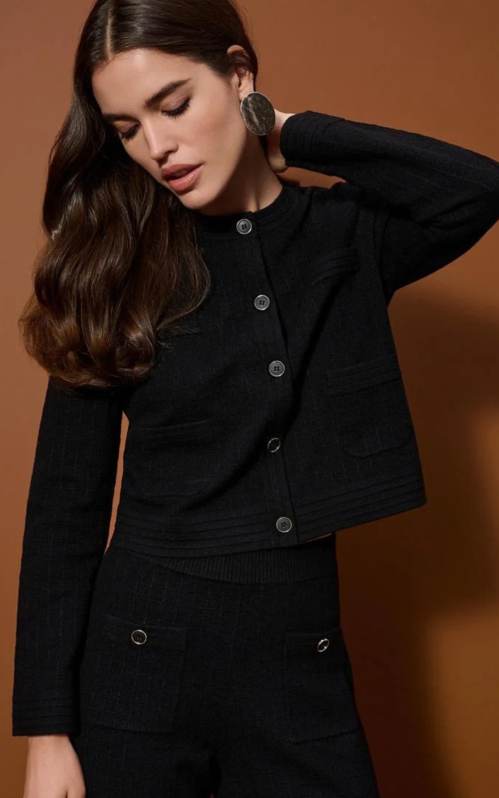 Sweater Knit Jacket  product photo.