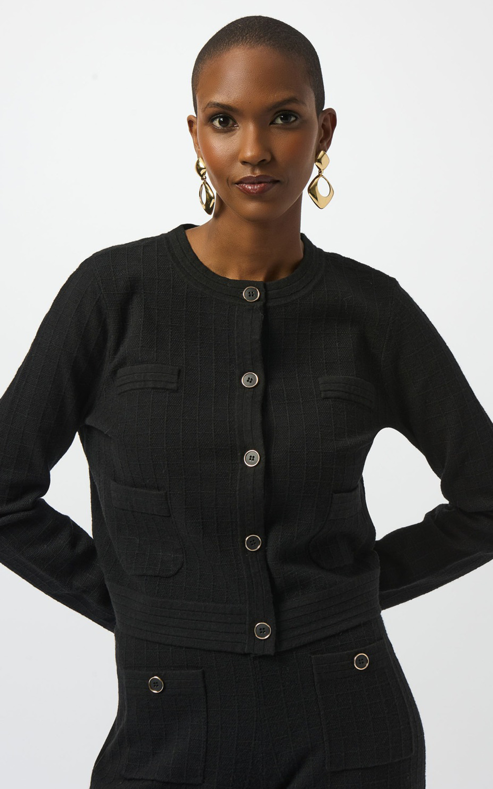 Sweater Knit Jacket  product photo.