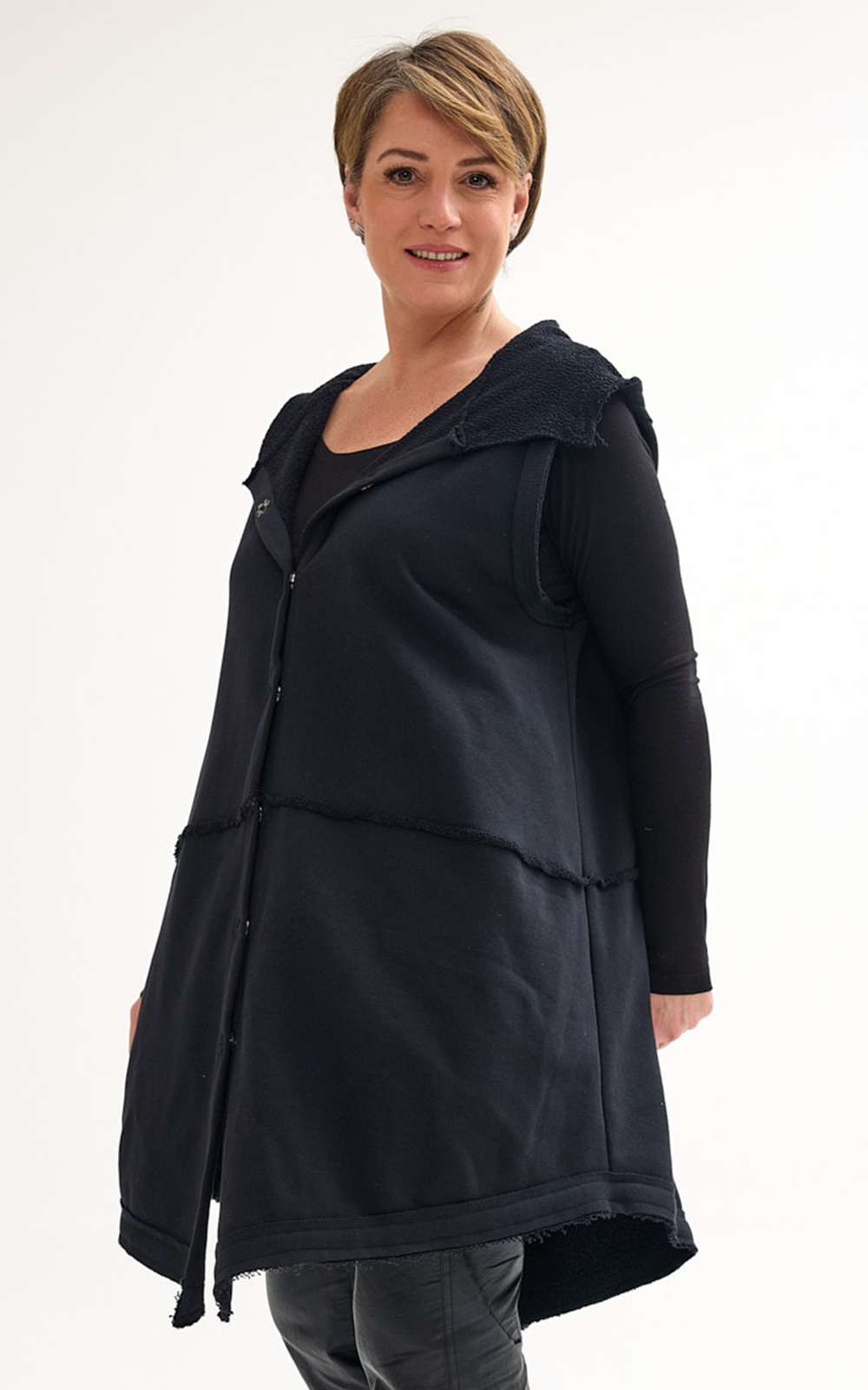 Bolu Hood Vest product photo.