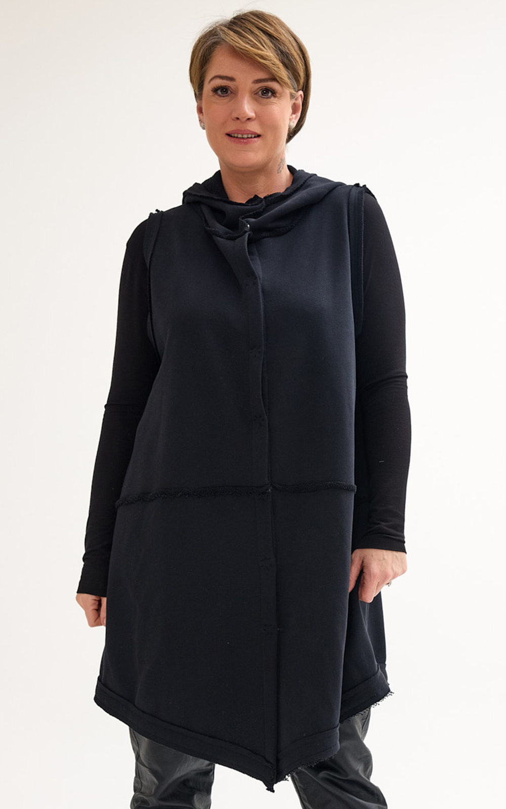 Bolu Hood Vest product photo.