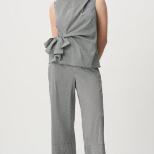 Gingham Elastic Waist Culotte