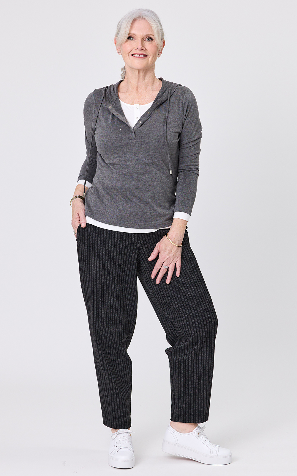Thora Pant Pinstripe product photo.