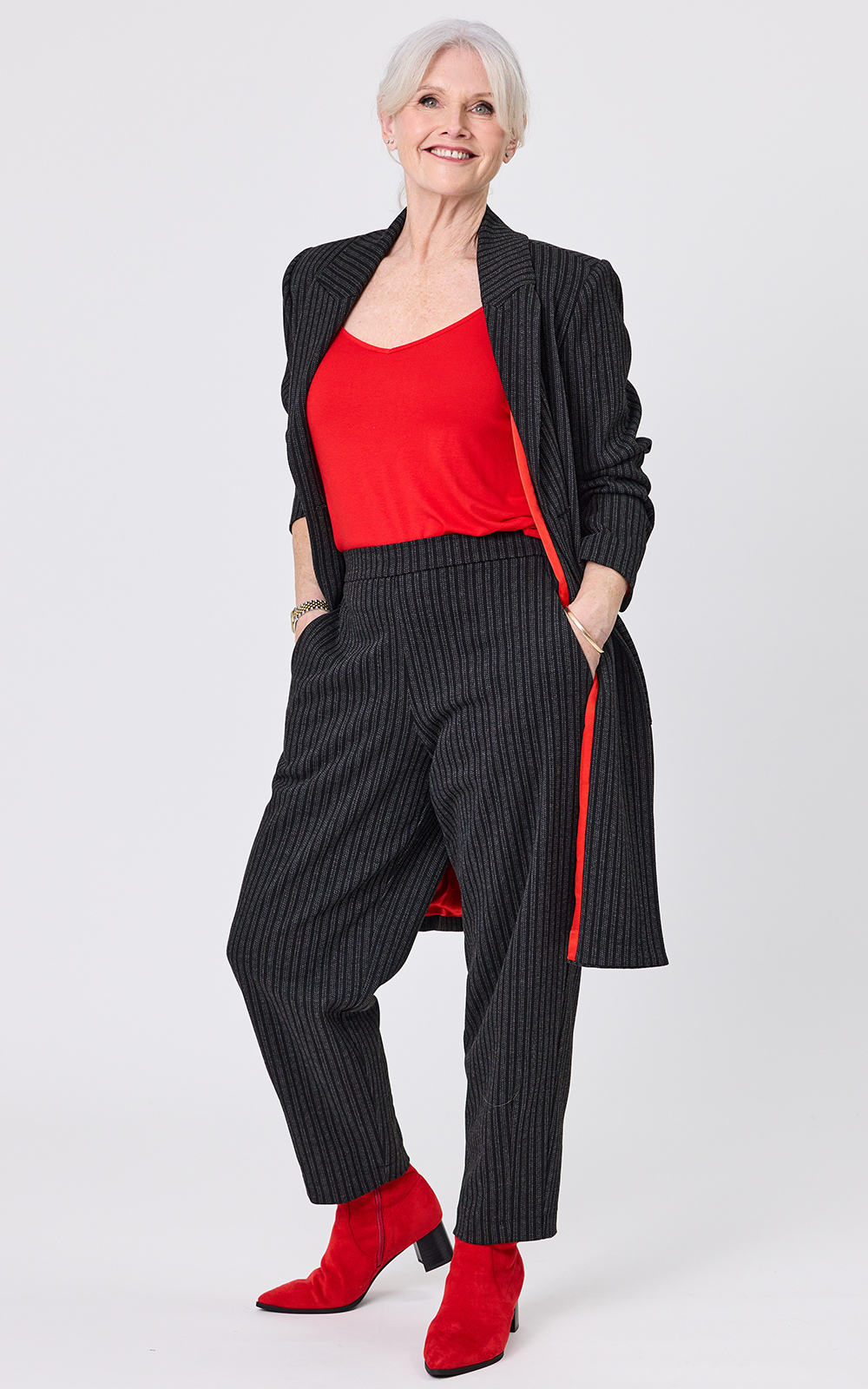 Thora Pant Pinstripe product photo.