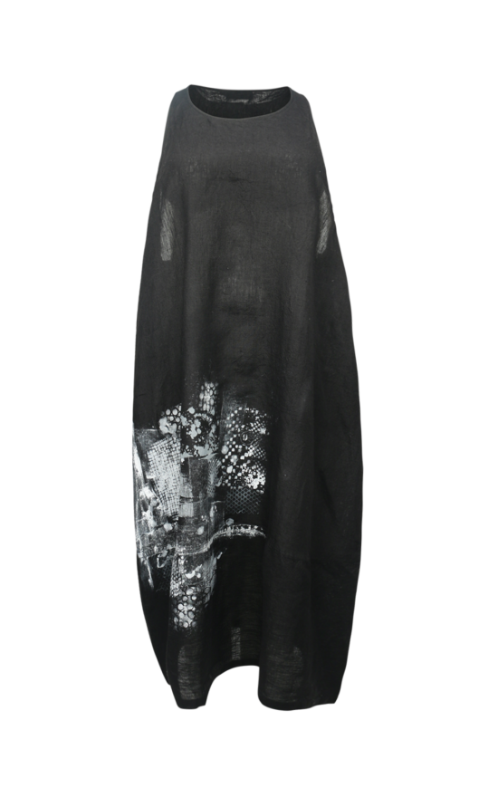 Hand Painted Linen Pinafore product photo.