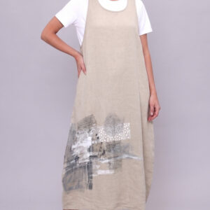 Hand Painted Linen Pinafore