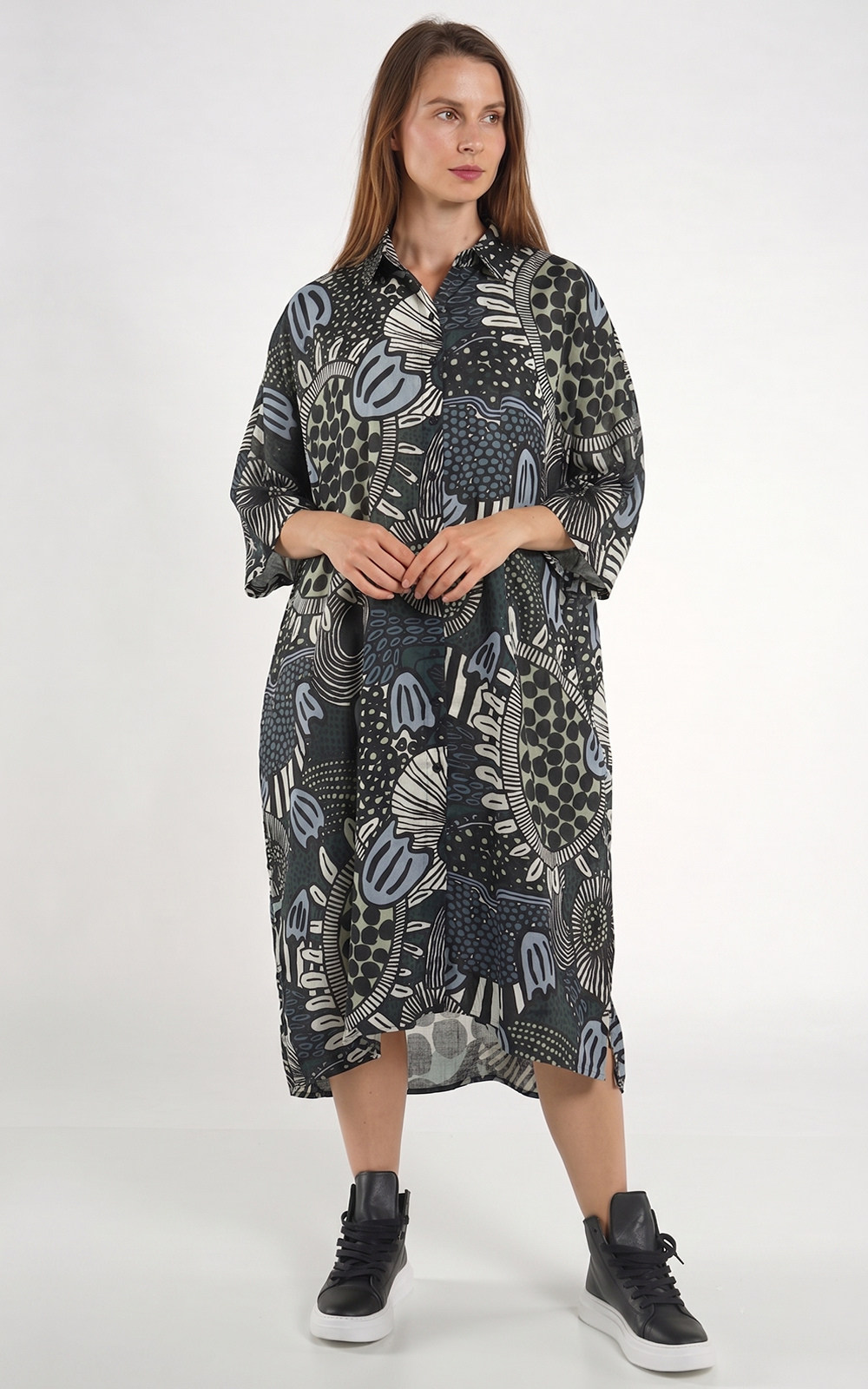 Breeze Shirt Dress product photo.