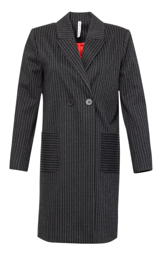 Hedda Coat Pinstripe product photo.