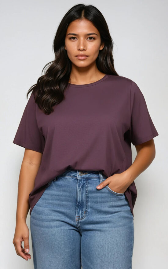 Pleat Back Tee product photo.