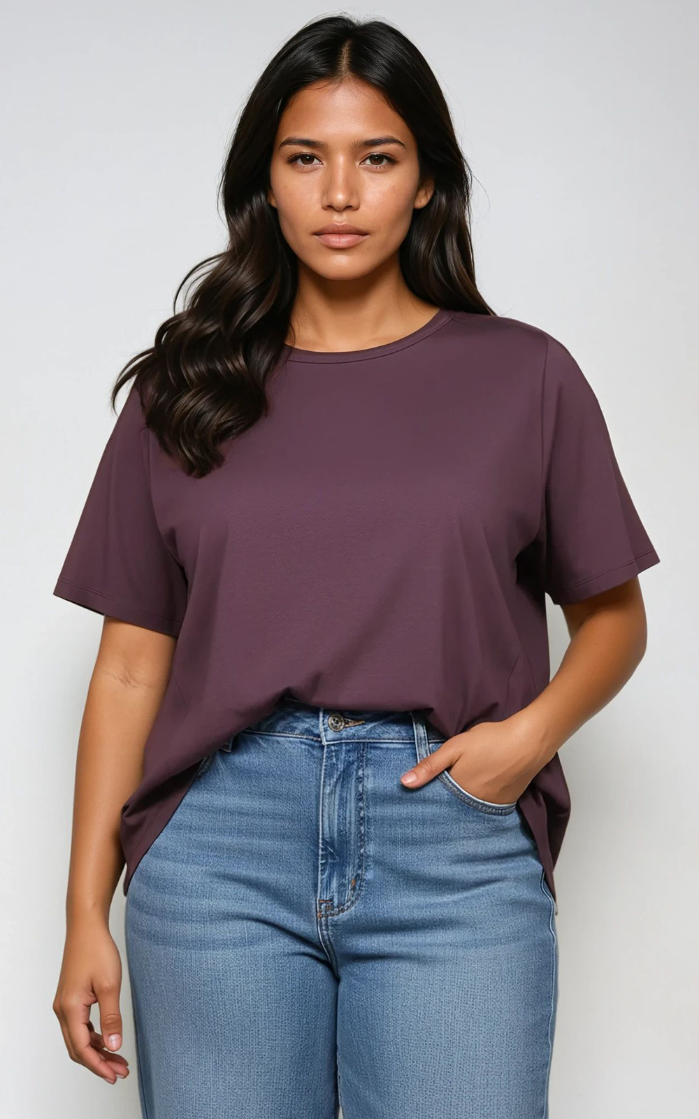 Pleat Back Tee product photo.