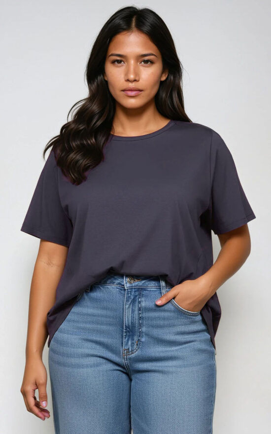Pleat Back Tee product photo.