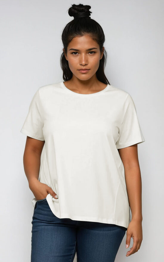 Pleat Back Tee product photo.