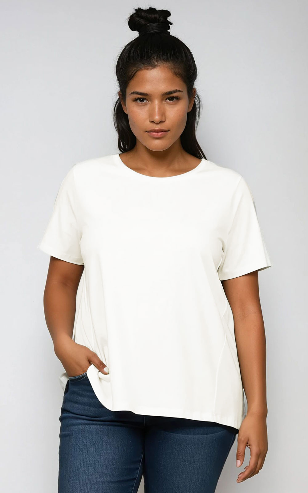 Pleat Back Tee product photo.