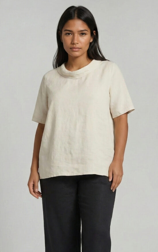 Roll Neck Top product photo.