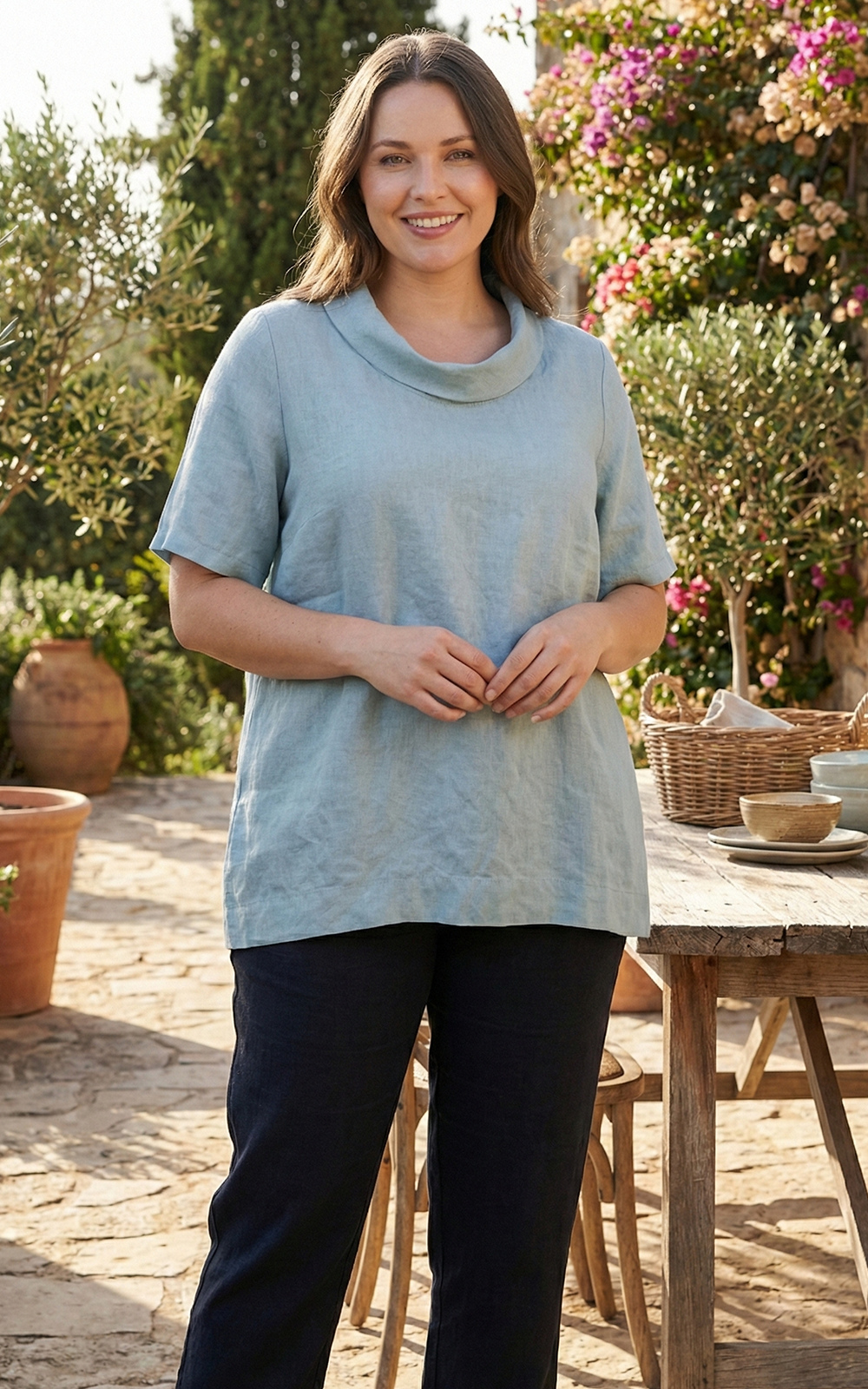 Roll Neck Top product photo.