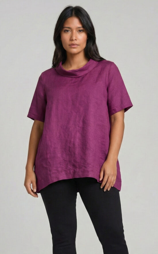 Roll Neck Top product photo.