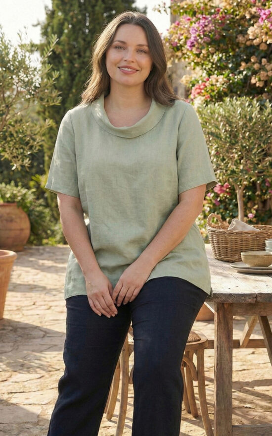 Roll Neck Top product photo.