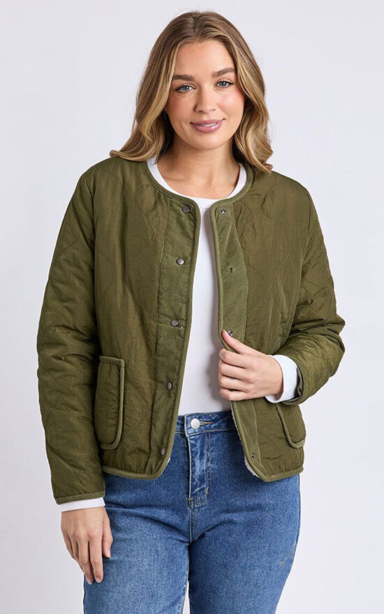 Alberta Quilted Jacket product photo.