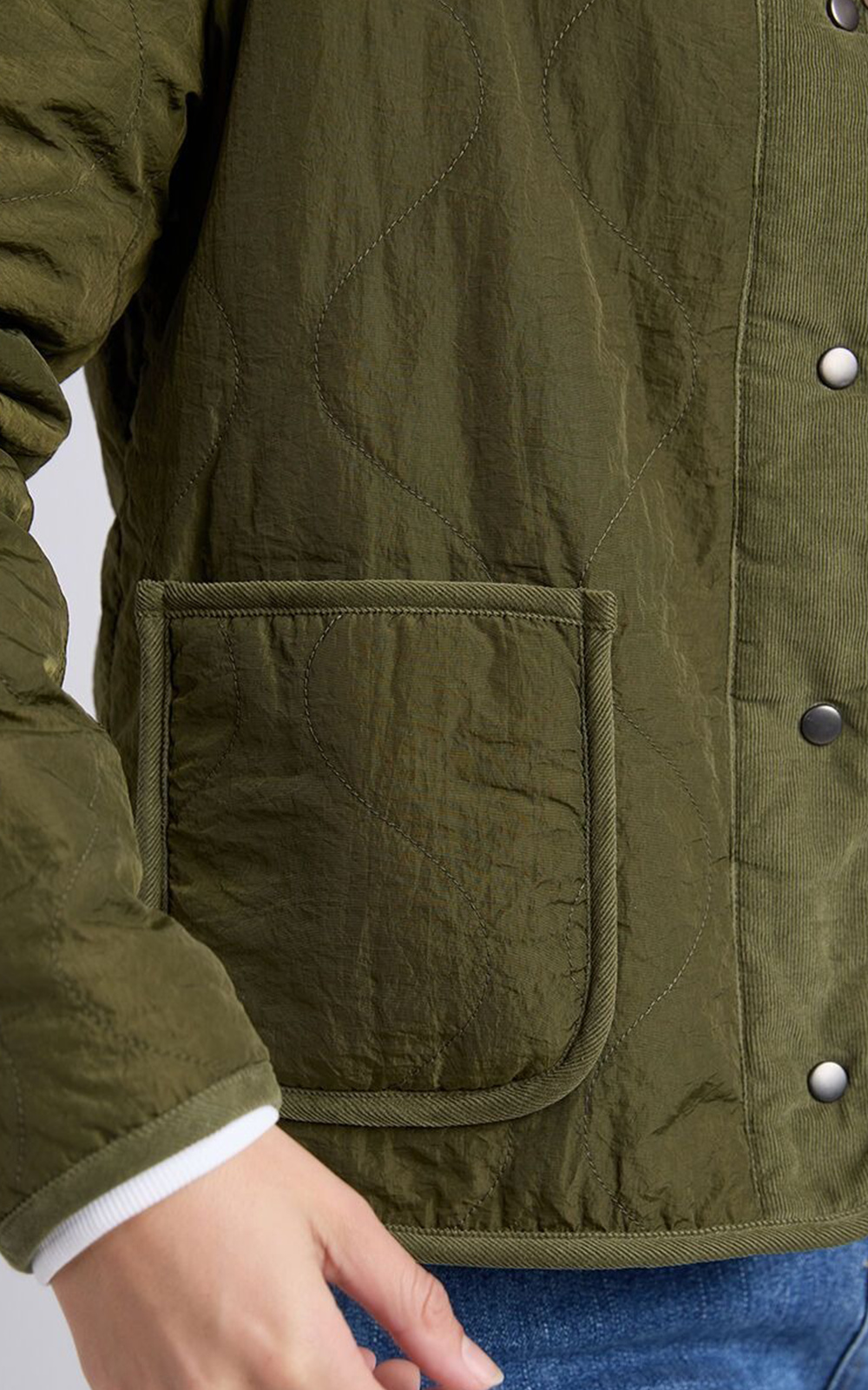 Alberta Quilted Jacket product photo.