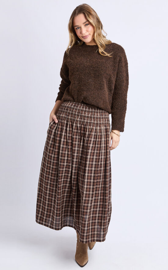 Coco Check Skirt product photo.