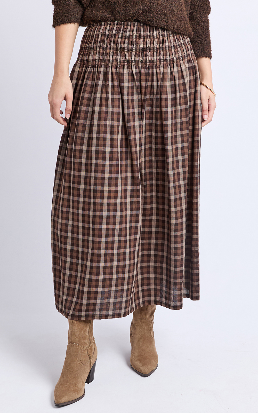 Coco Check Skirt product photo.