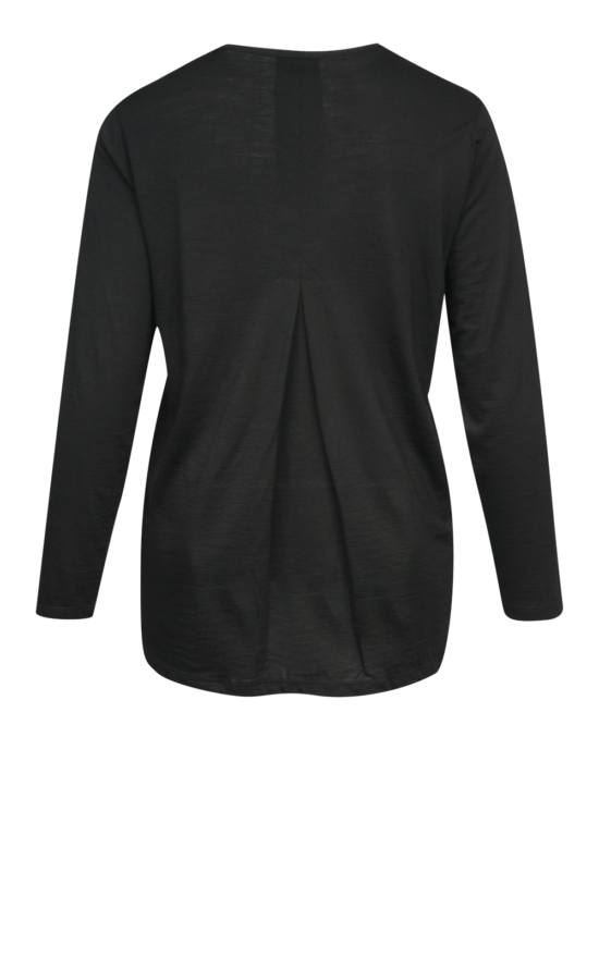 Merino Pleat Back Top product photo.
