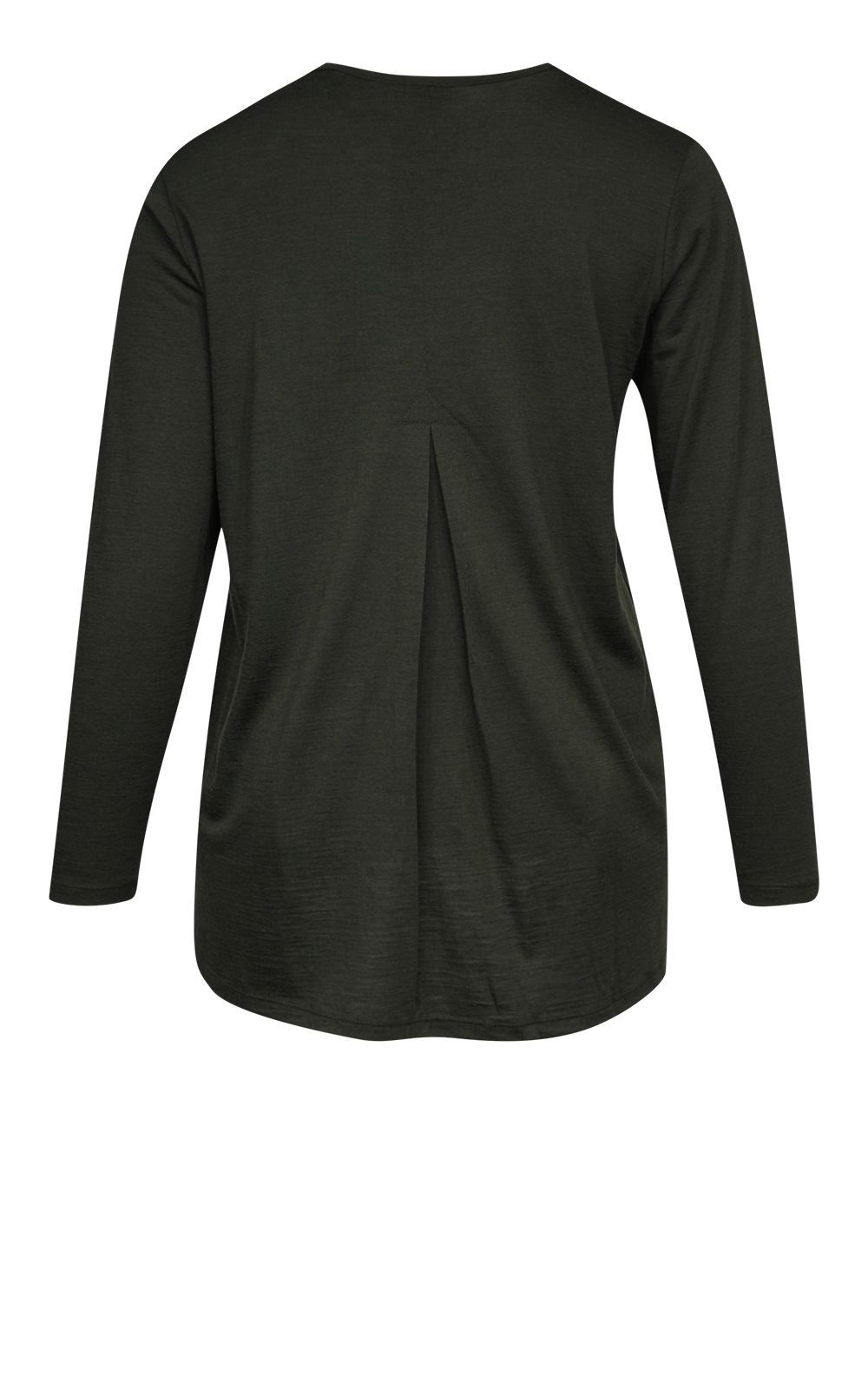Merino Pleat Back Top product photo.