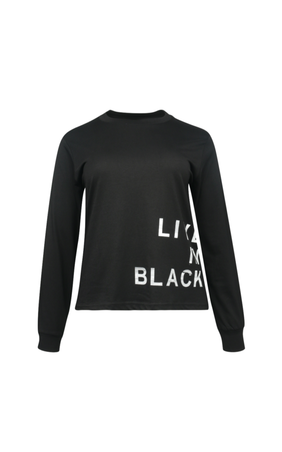 Live In Black Tee product photo.