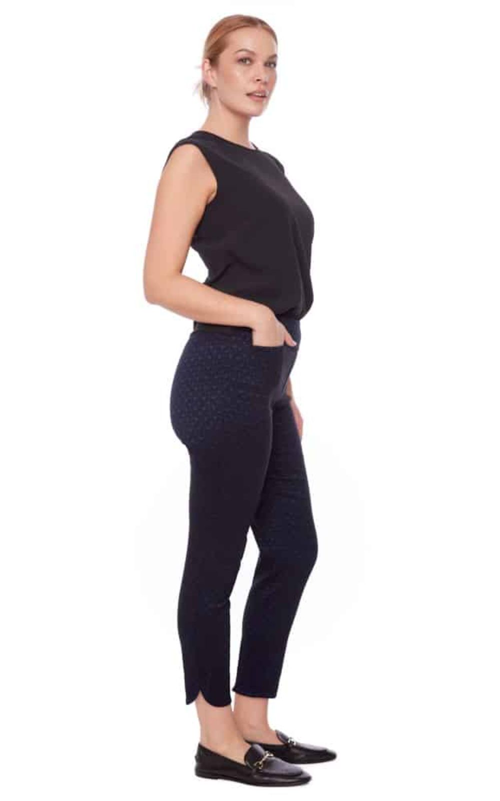 Petal Ankle Pant In Blaze product photo.