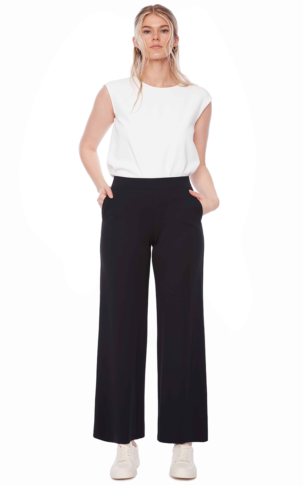 Light Ponte Straight Leg Pant product photo.