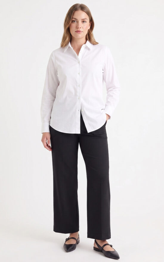 Core Wide Leg Ankle Pant product photo.