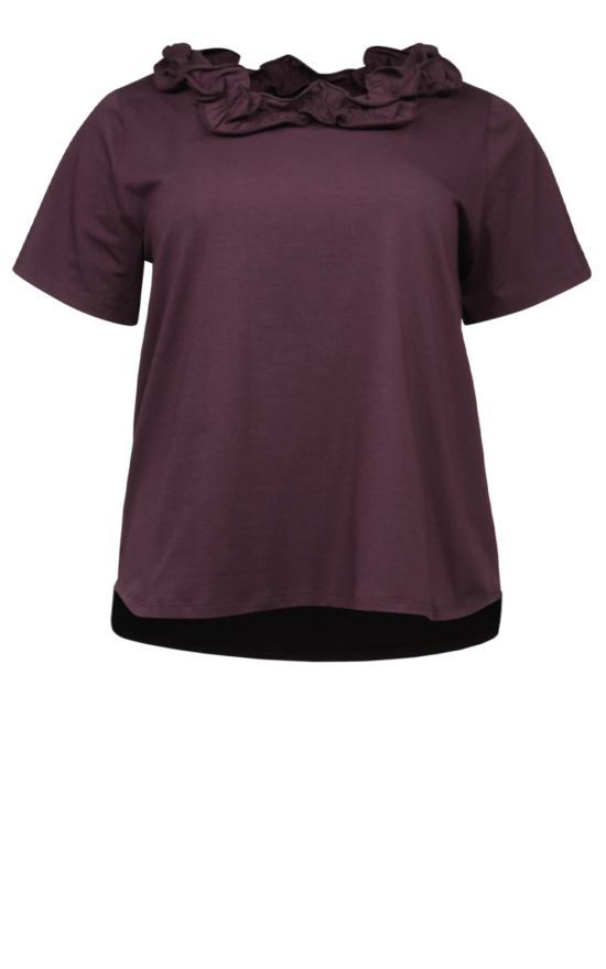 Frill Neck Tee product photo.