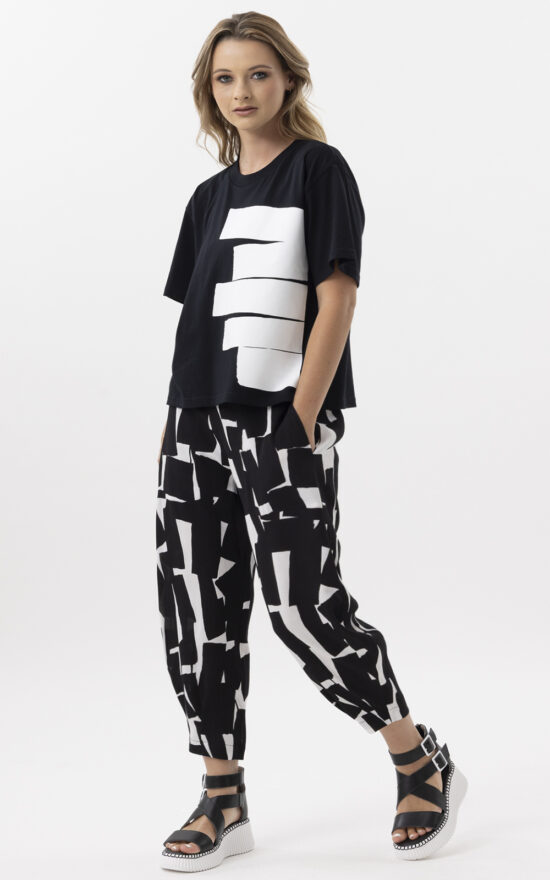 Abstract Tee product photo.