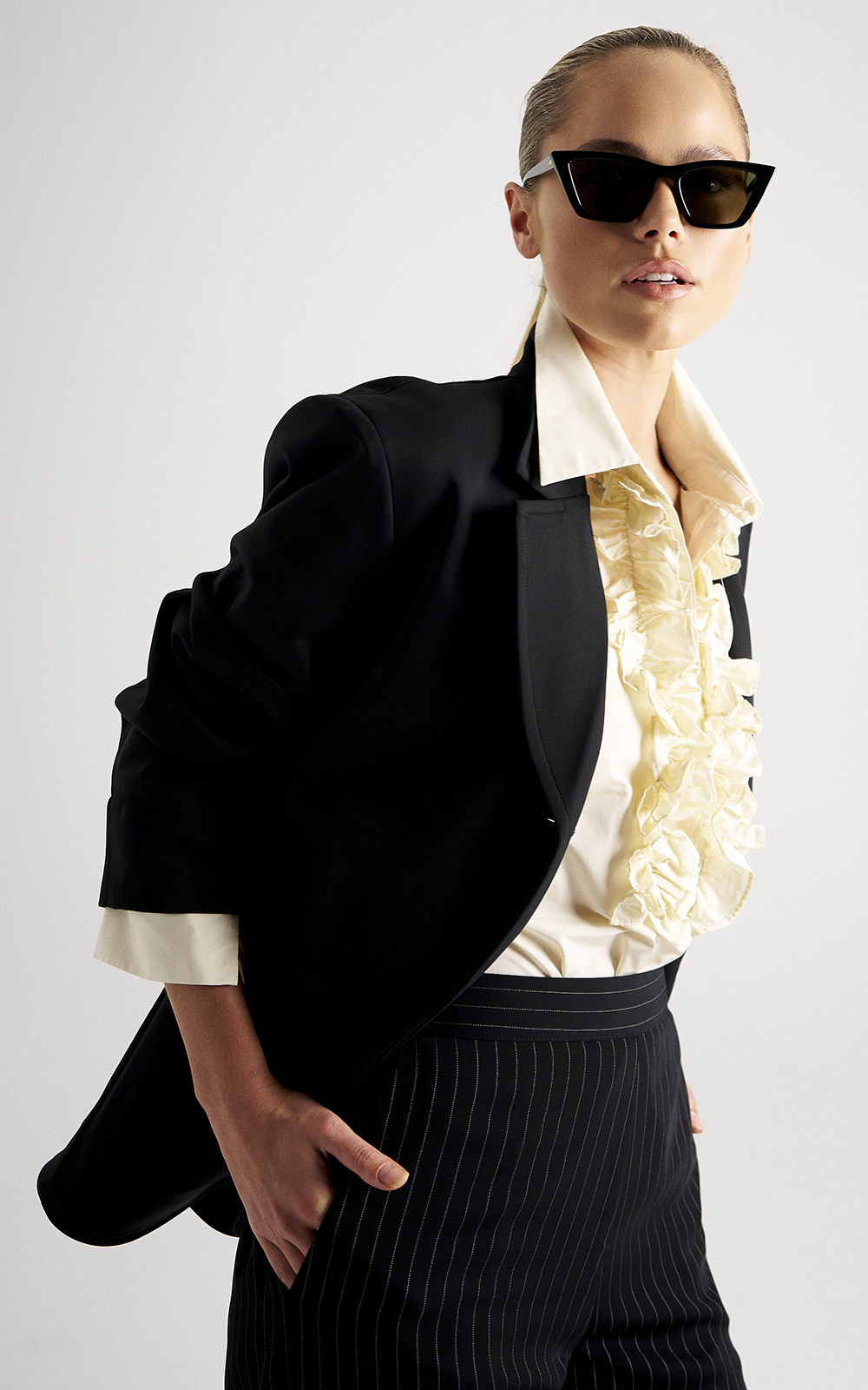 Ruffle Resort Top product photo.