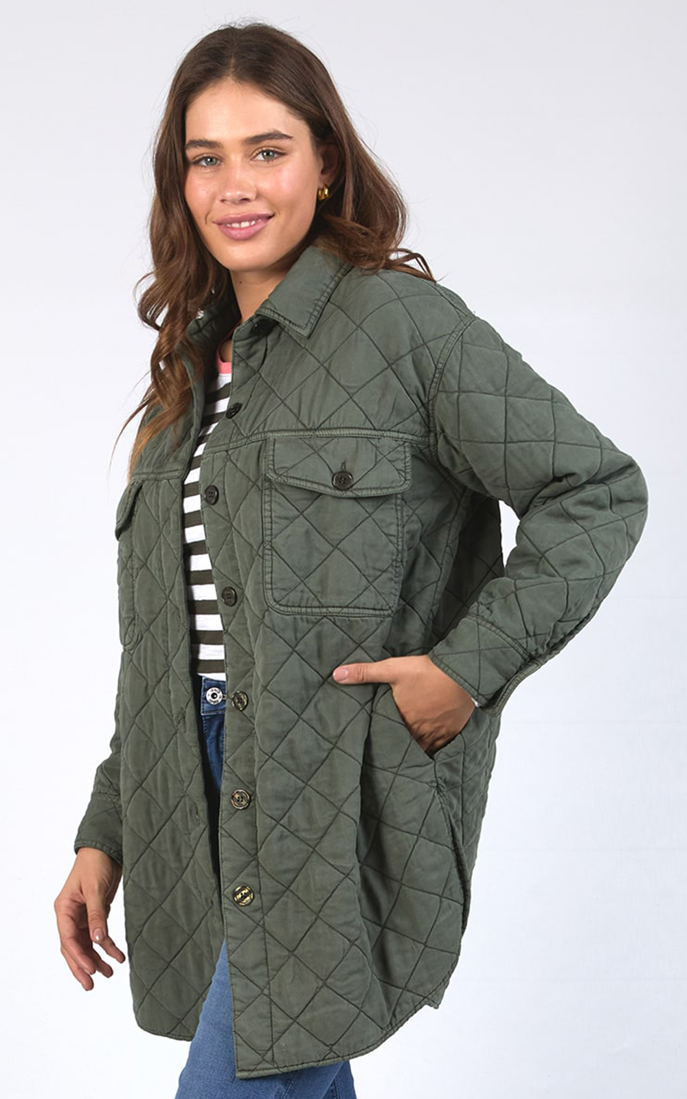 Katie Quilted Shackett product photo.